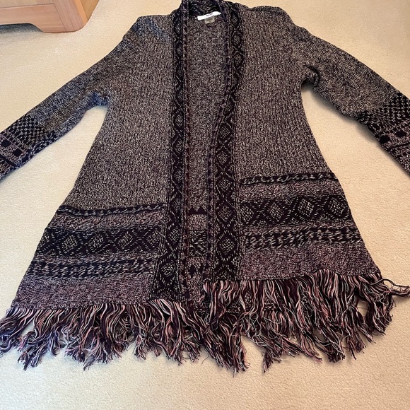 Brand new  long  fringed sweater jacket . - Picture 3 of 5